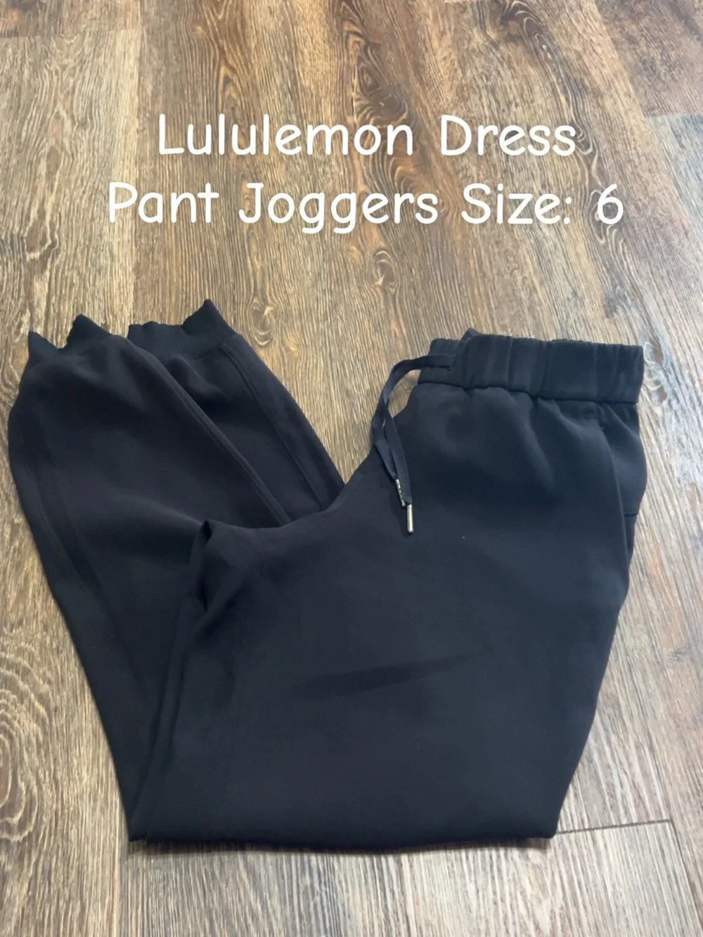 lululemon athletica Black Dress Pant Joggers - Size 6